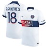 Original Fußballtrikot Paris Saint-Germain R.Sanches 18 Auswärtstrikot 2023-24 Für Herren